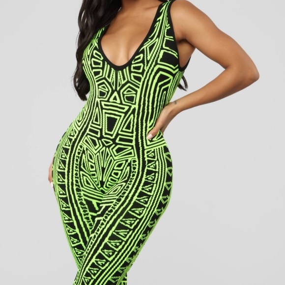 bright green romper